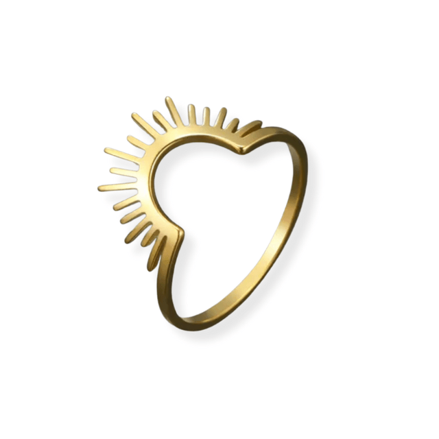 Sunburst ring - gold plated