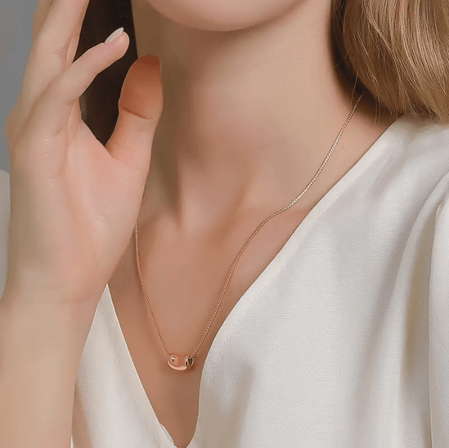 Jersey Bean necklace - gold