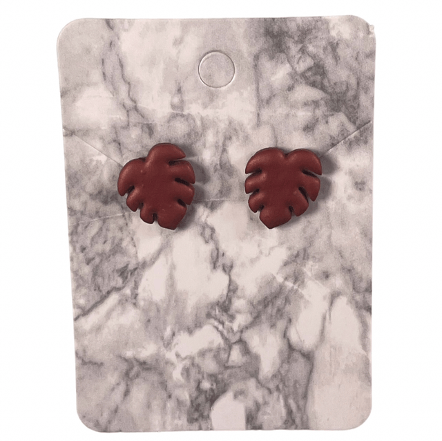 Copper leaf studs