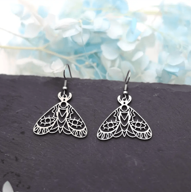 Cut out moth earrings