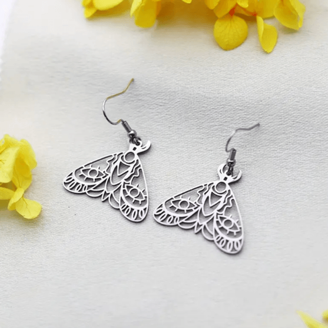 Cut out moth earrings