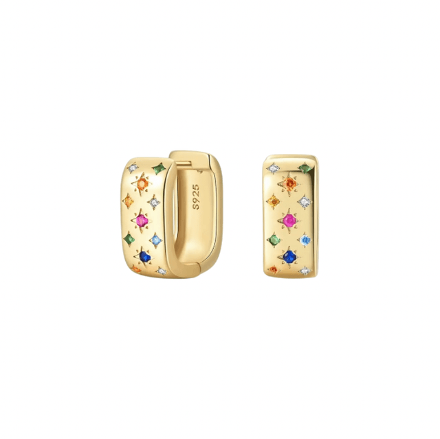 Chunky jewelled hoops