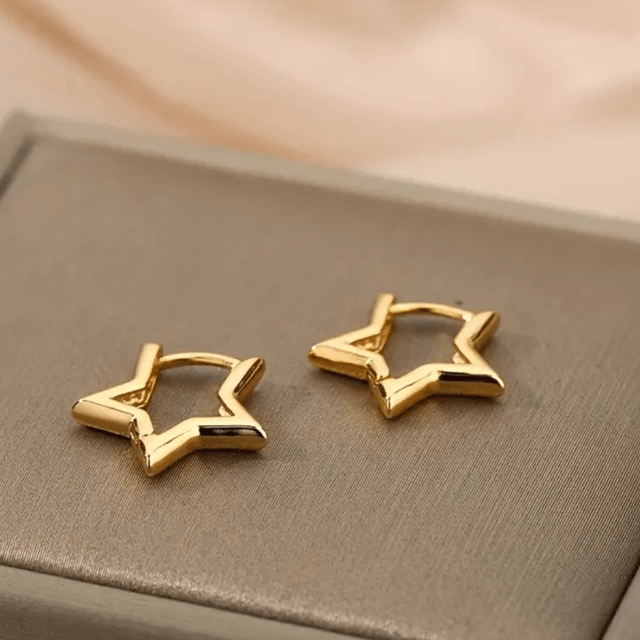 Star huggie hoops - gold