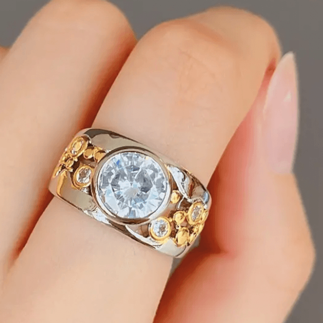 Gold and silver ring
