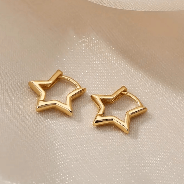 Star huggie hoops - gold