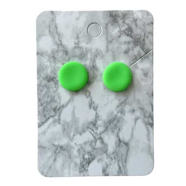Neon green studs - medium