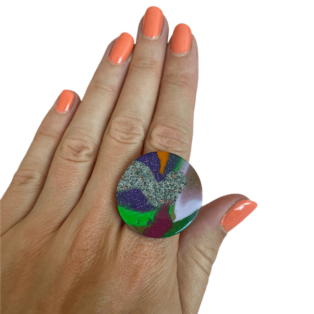 Colourful statement ring