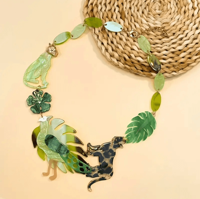 Jungle necklace - green