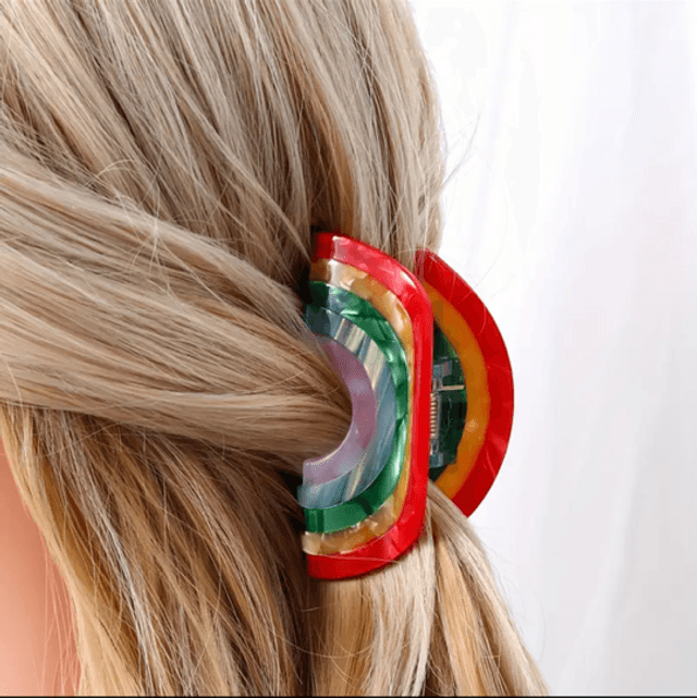Rainbow hair clip