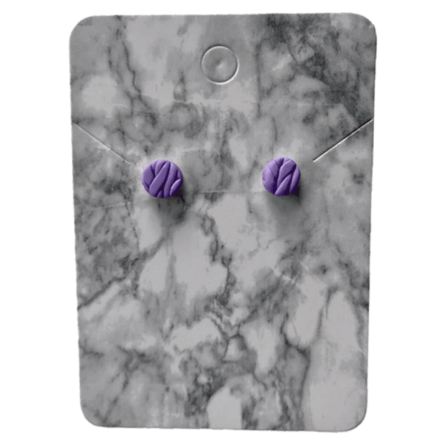 Purple knitted studs - micro