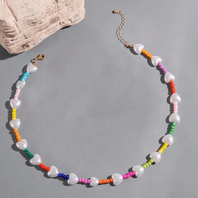 Rainbow hearts & stars necklaces