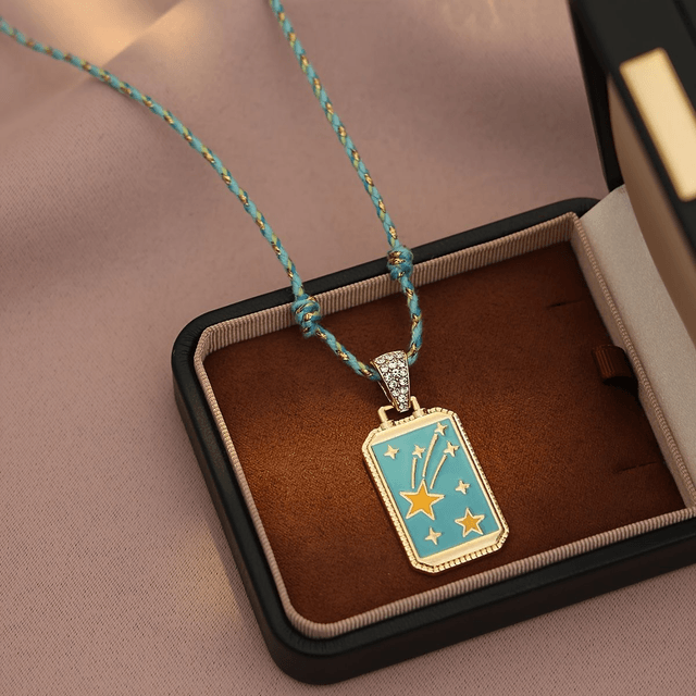 Boho tarot card and eye pendant necklaces
