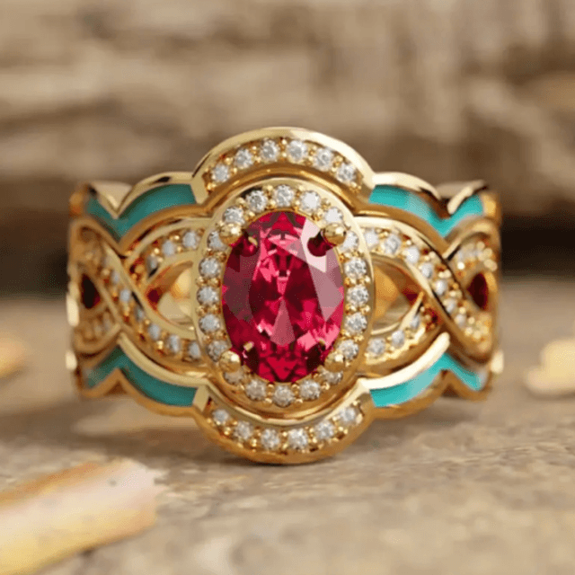 3 piece vintage style ring