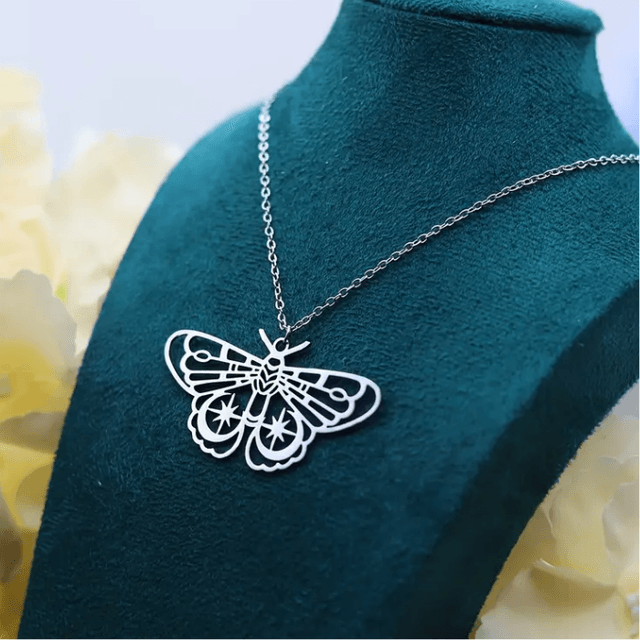 Celestial moth necklace