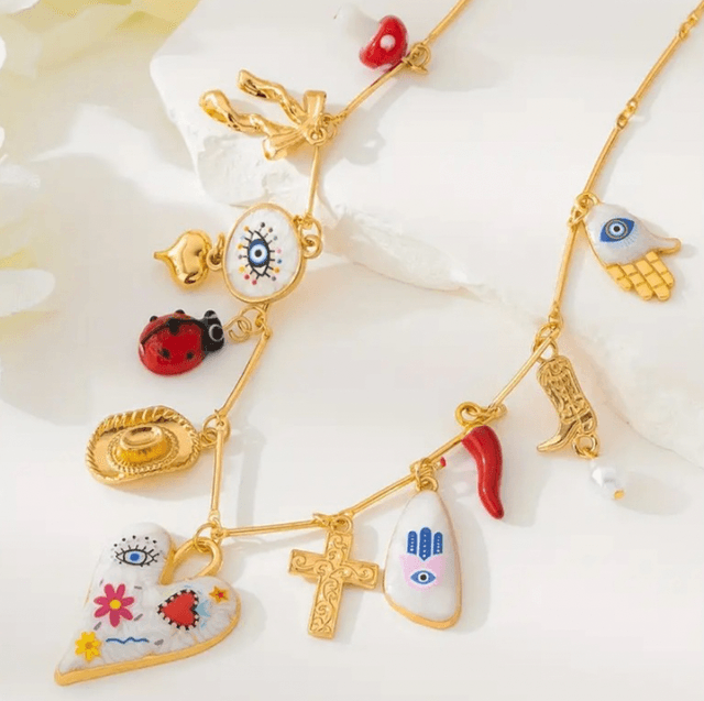 Eclectic charm necklace