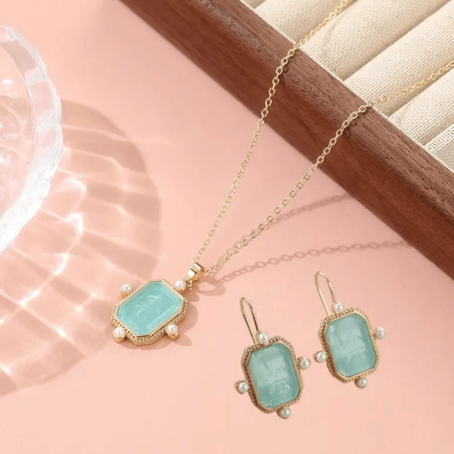 Bohemian vintage blue set